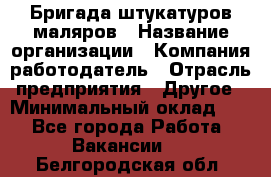 Бригада штукатуров-маляров › Название организации ­ Компания-работодатель › Отрасль предприятия ­ Другое › Минимальный оклад ­ 1 - Все города Работа » Вакансии   . Белгородская обл.